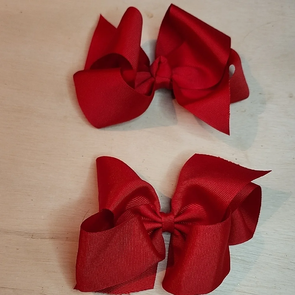 Red Hair Bows for Kids